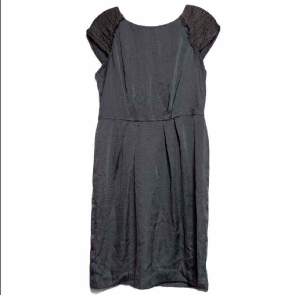 Loft Gray Lace Cap Sleeve Dress‎ Womens 8